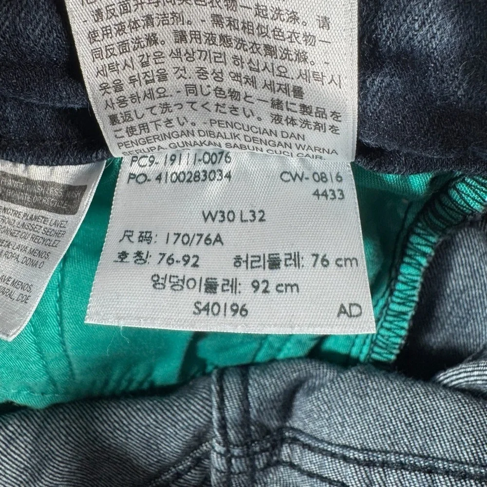 Levis Jeans Mens 30 Blue 511 Slim Straight Mid Rise Dark Wash Stretch